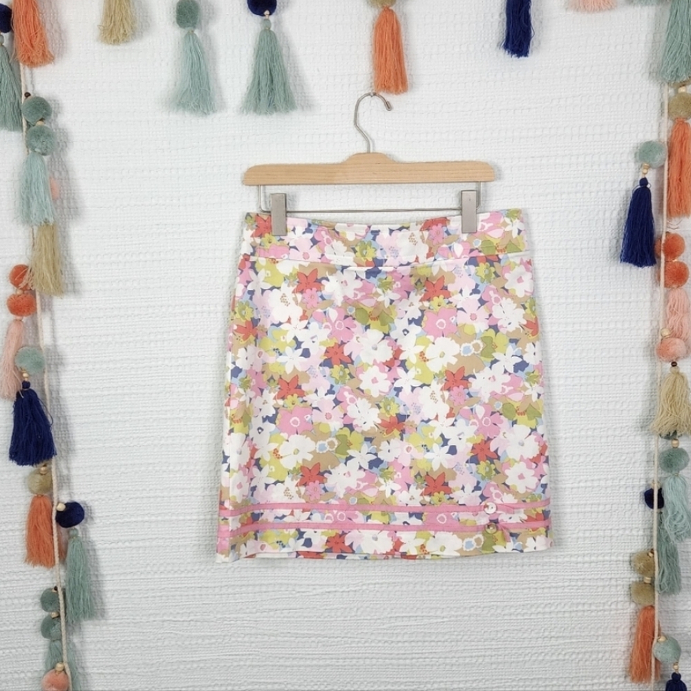 Sigrid Olsen Floral Skirt